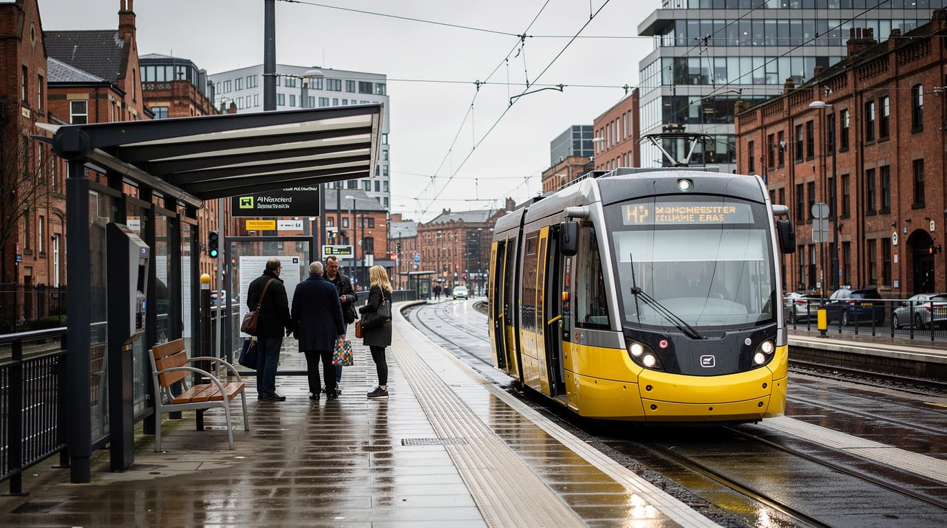 Manchester tram stop